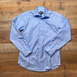 Pronto Uomo Blue Non-Iron Dress Shirt size 16 (34/35)